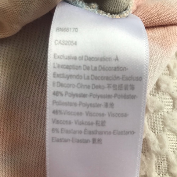 FREE PEOPLE HOODIE ☮️ Tie dyed cropped bat wing sleeves soft lightweight - Picture 5 of 8